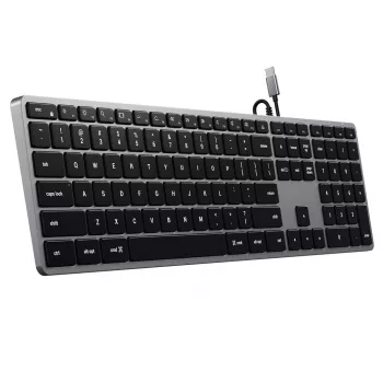 Satechi tenká W3 klávesnica USB-C s numerickým blokom (Space Grey)