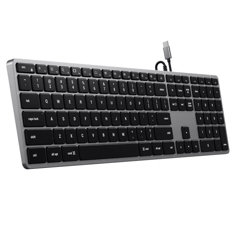 Satechi tenká W3 klávesnica USB-C s numerickým blokom (Space Grey)