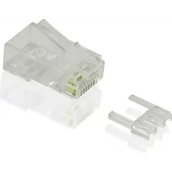 VALUE sieťový konektor - RJ-45 (M) - nechránený - CAT 6e - priehľadný (balenie 100 ks)