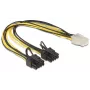 DeLOCK 83433 interný napájací kábel 0,3 m PCI-E 6+2 Pin 6-Pin