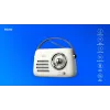 Prenosné rádio SAVIO RS-02 — analógový FM tuner, Bluetooth 5.3, napájanie USB, 3 W, biela