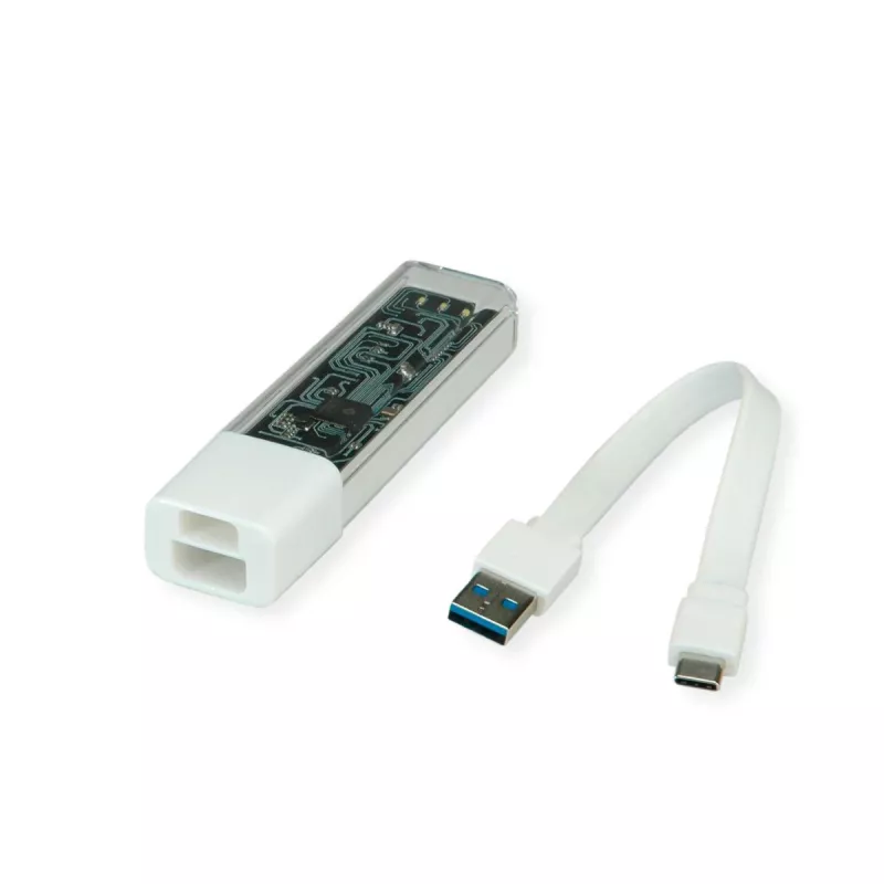 ROLINE mobilný USB 3.2 Gen 1 hub, 4-portový, Type-A+C pripojovací kábel