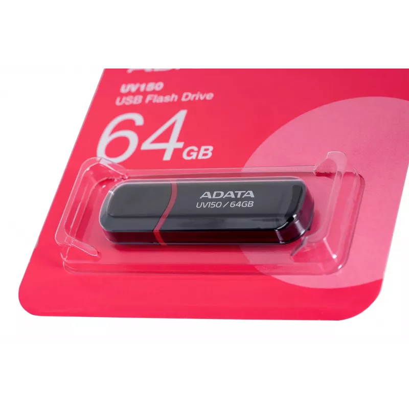ADATA 64GB DashDrive UV150 USB flash disk USB Type-A 3.2 Gen 1 (3.1 Gen 1) Čierna