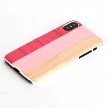 Puzdro na smartphone man and wood pre iPhone X/XS — pink pie white