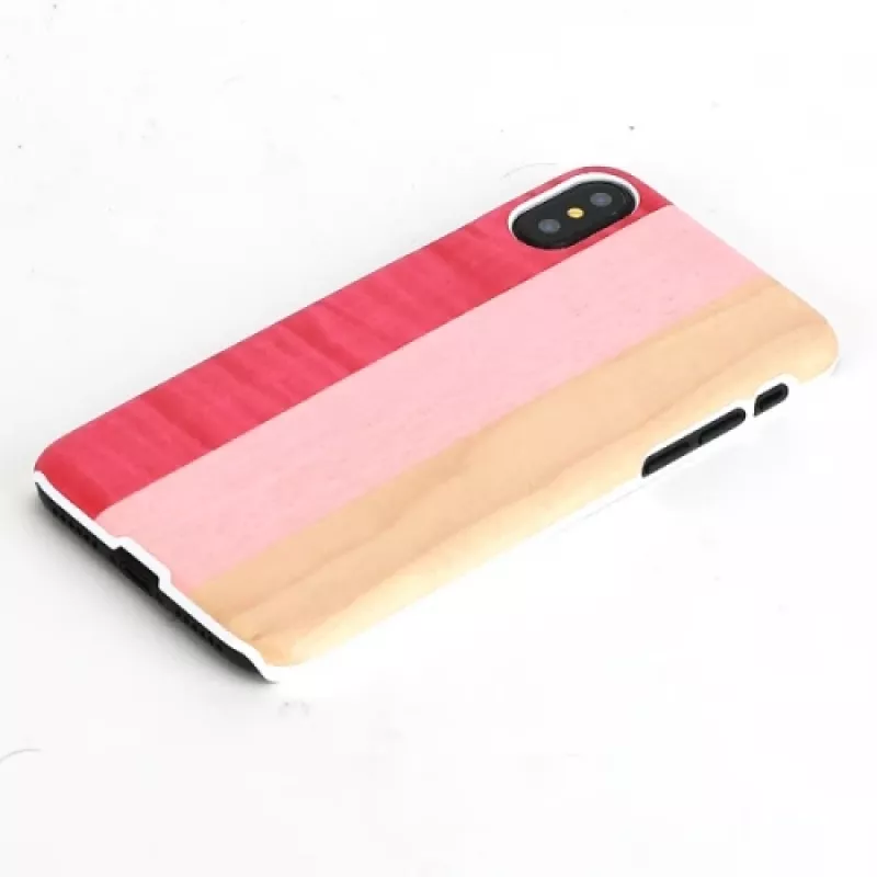 Puzdro na smartphone man and wood pre iPhone X/XS — pink pie white
