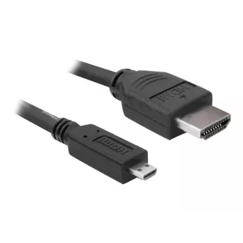 DeLOCK - video / audio kábel - HDMI - 32 AWG - HDMI, 19-pinový (M) - 19-pinový Micro-HDMI (M) - 3 m (82663)