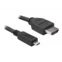 DeLOCK - video / audio kábel - HDMI - 32 AWG - HDMI, 19-pinový (M) - 19-pinový Micro-HDMI (M) - 3 m (82663)
