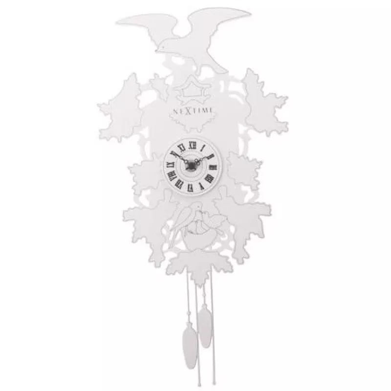 NeXtime hodiny 2988 Cuckoo Weeble, 41x21 cm, nástenné, biela