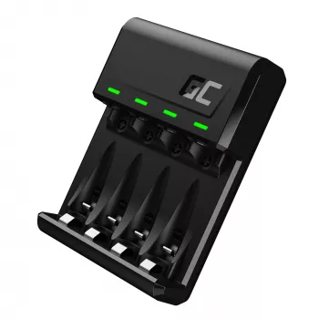 Nabíjačka batérií Green Cell GC VitalCharger USB, 4 sloty, AA/AAA, USB napájaná, čierna