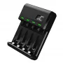 Nabíjačka batérií Green Cell GC VitalCharger USB, 4 sloty, AA/AAA, USB napájaná, čierna