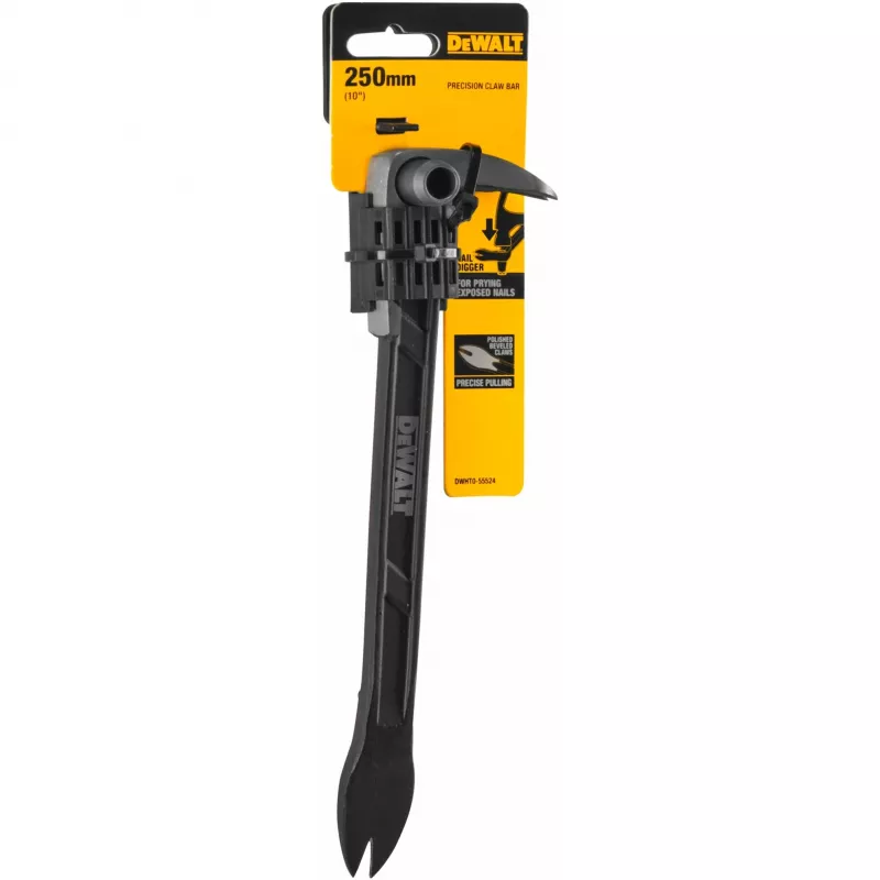 DeWalt DWHT0-55524 Presné páčidlo / vyťahovač klincov, špicaté, 254 mm, Čierne