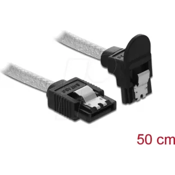 SATA kábel DeLOCK 85346 0,5 m čierny transparentný