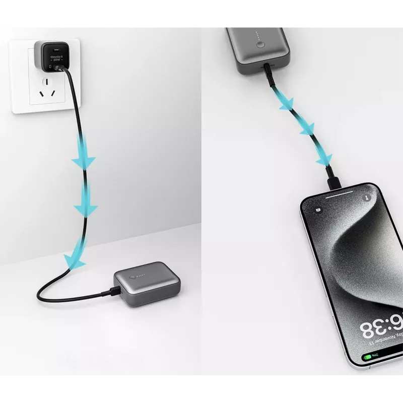 AUKEY 157000 powerbanka 10000 mAh sivá