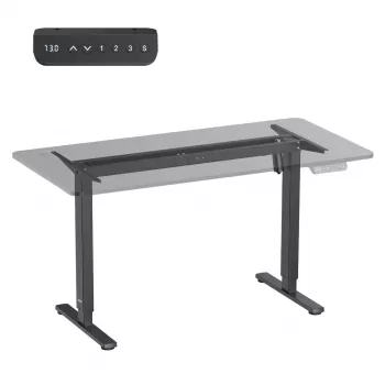 Ergo Office elektricky výškovo nastaviteľný stôl, max. výška 1160 mm, max. - 80 kg, bez dosky stola pre sedenie-stoj, čierna, ER-400 B