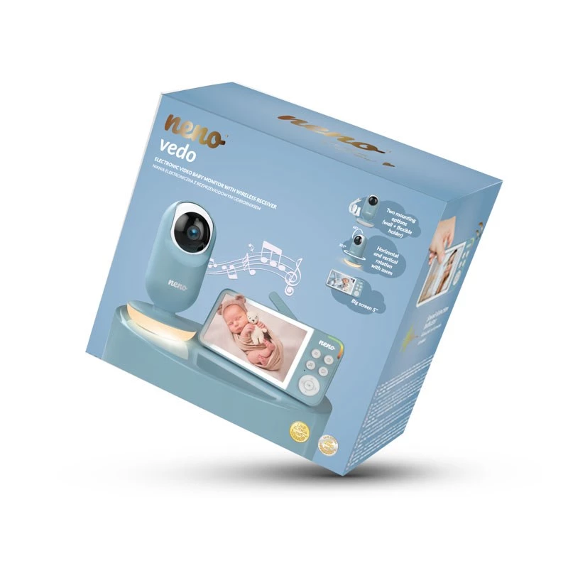 Vedo modrý elektronický babyphon s bezdrôtovým prijímačom