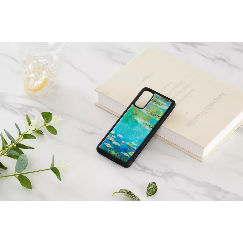 Ochranné puzdro iKins pre Samsung Galaxy S20 — dizajn čierne Water Lilies