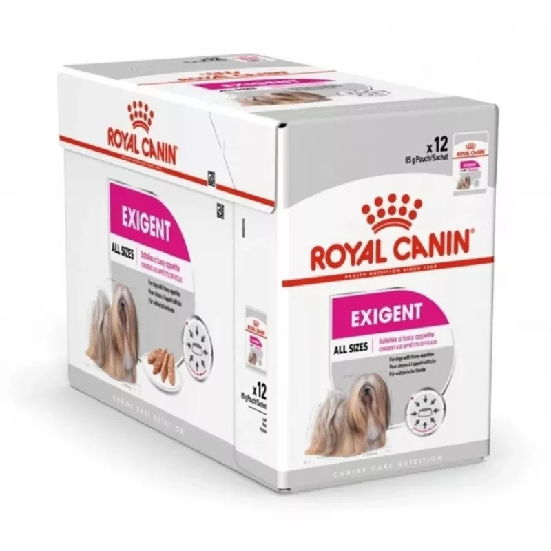 Mokré krmivo pre psy Royal Canin Exigent Meat Universal 12×85 g — hydina, dospelé, pre vyberavých psov