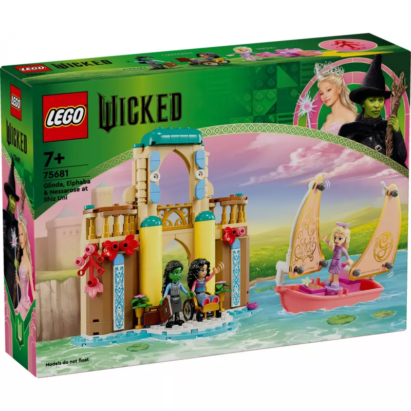 LEGO stavebnica 75681 s minifigúrkami Wicked, Glinda, Elphaba, Nessarose a Shiz University