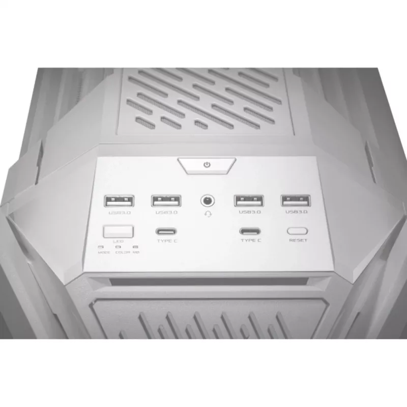 ASUS ROG GR701 Hyperion White, PC, biela, ATX, EATX, micro ATX, Mini-ITX, hliník, Multi, predný