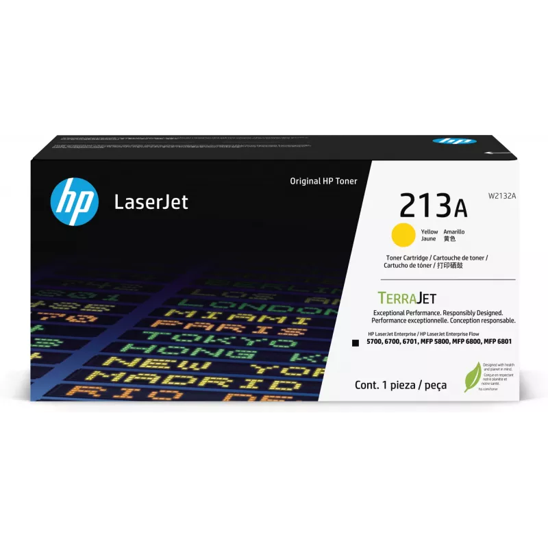 HP 213A Žltá originálna tonerová kazeta LaserJet, 3000 strán, žltá, 1 ks
