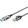 Goobay Ethernet kábel USB-A 3.0 na RJ45 tenký 5 m – prepája router, modem alebo (74397)