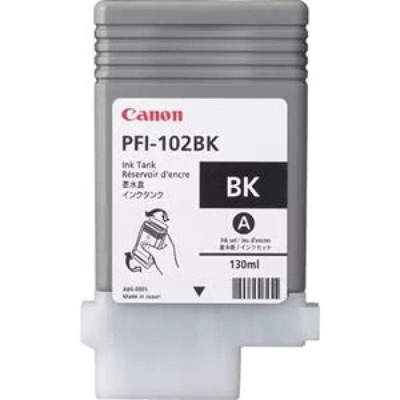 Canon PFI-102BK (0895B001) originálna pigmentová atramentová kazeta, čierna, pre imagePROGRAF iPF500/iPF600/iPF700 (SPEC)