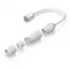Sieťový kábel Ubiquiti UACC-Cable-Extender-C6A RJ-45 Cat6a 0,185 m biely
