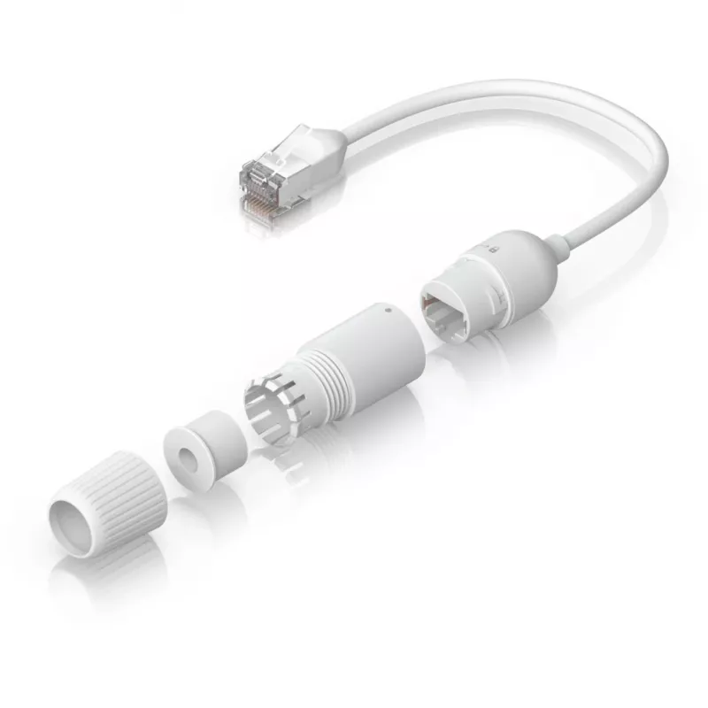 Sieťový kábel Ubiquiti UACC-Cable-Extender-C6A RJ-45 Cat6a 0,185 m biely