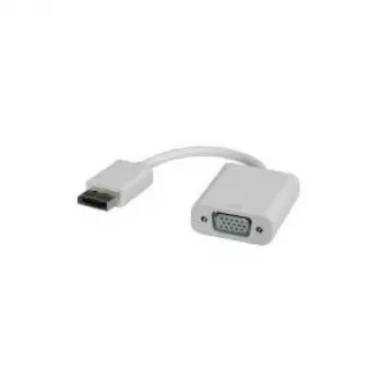 DisplayPort-VGA adaptér, DP ST - VGA BU, VGA D-Sub, DisplayPort, konektor samec, konektor samica, biely