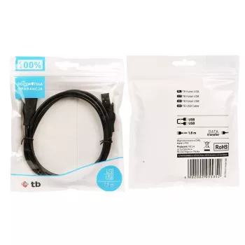 Kábel USB AM-AM 1.8 čierny