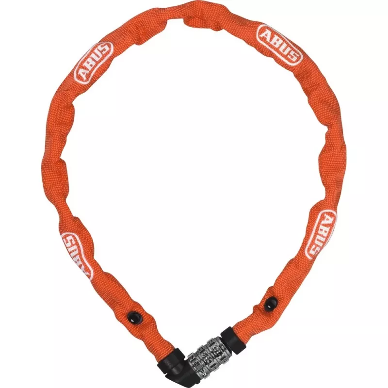 ABUS 1200/110 Web 57657 reťazový zámok, kalená oceľ, 3-miestna kombinácia, 1100 mm, oranžový