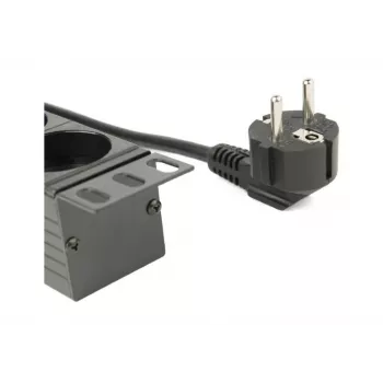 Napájacia rozvodnica GEMBIRD EG-PDU-014 — 8× zásuvka Type-F, 16 A, 3 m kábel, 1U rack, 3680 W, čierna
