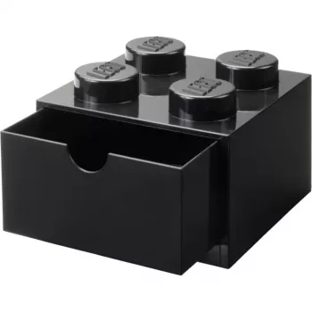 LEGO zásuvka na stôl 4, úložná krabica čierna, výstupky