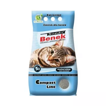 Hrudkujúca podstielka Super Benek Certech Super Benek Compact, bentonitový granulát, 5 L, rýchlo absorbujúca, neutralizácia zápachu