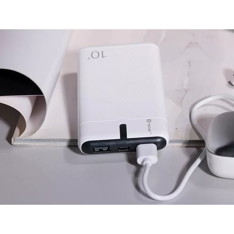 Powerbank EnerGo 10000mAh biela-čierna