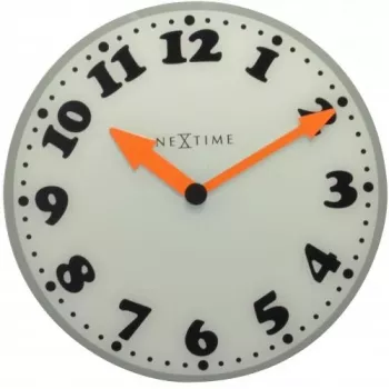 NeXtime nástenné hodiny 8152 Girl, Ø43 cm, biele/sivé/čierne/oranžové