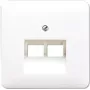 Nástenná zásuvka RJ-45 JUNG CD 569-2 UA WW biela — termoplast