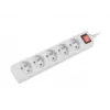 Predlžovací kábel Lanberg PS1-05E-0300-W 3m 5 AC zásuviek interiér/exteriér biely