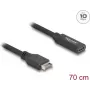 DeLOCK USB kábel Type-E Key A 20-pinový konektor samec na USB Type-C konektor samica 70 cm