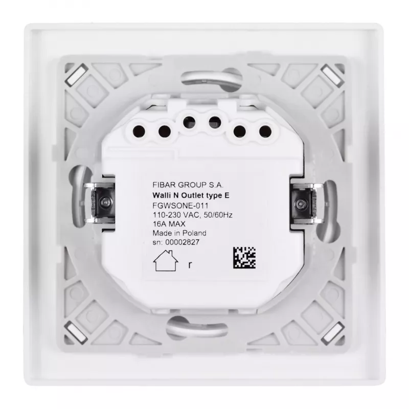 Fibaro zásuvka Walli Outlet N typ E antracit FGWSONE-011-8