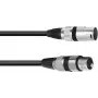 Reproduktorový kábel PSSO 2x2,5 mm², XLR konektor, 5 m, čierny