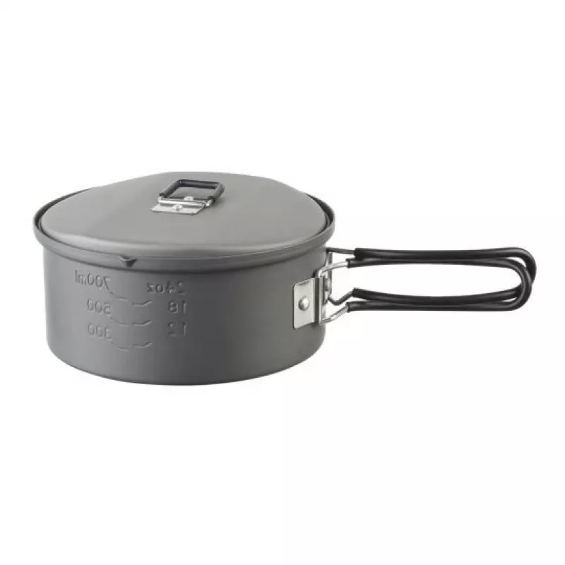 ESBIT PT1100HA kempingový riad – hliníkový hrniec 1,1 l, Ø14,8 cm, 227 g, čierny