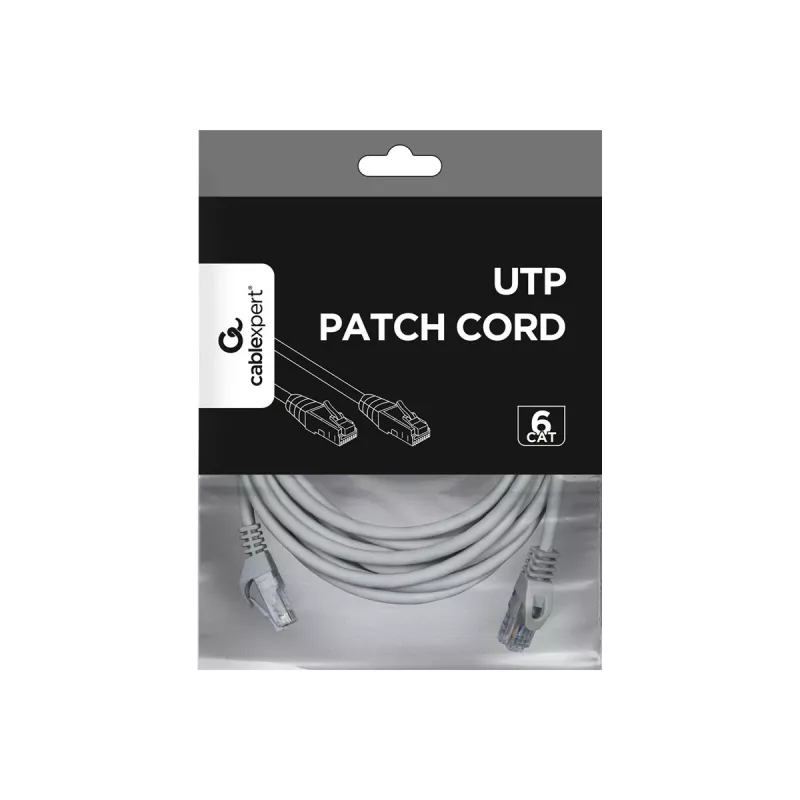 Gembird PP6U-5M sieťový kábel sivý Cat6 U/UTP (UTP)