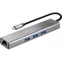 LogiLink USB 3.2 Gen1 hub, 3x USB-A, 1x RJ45 Gigabit Ethernet (UA0461)