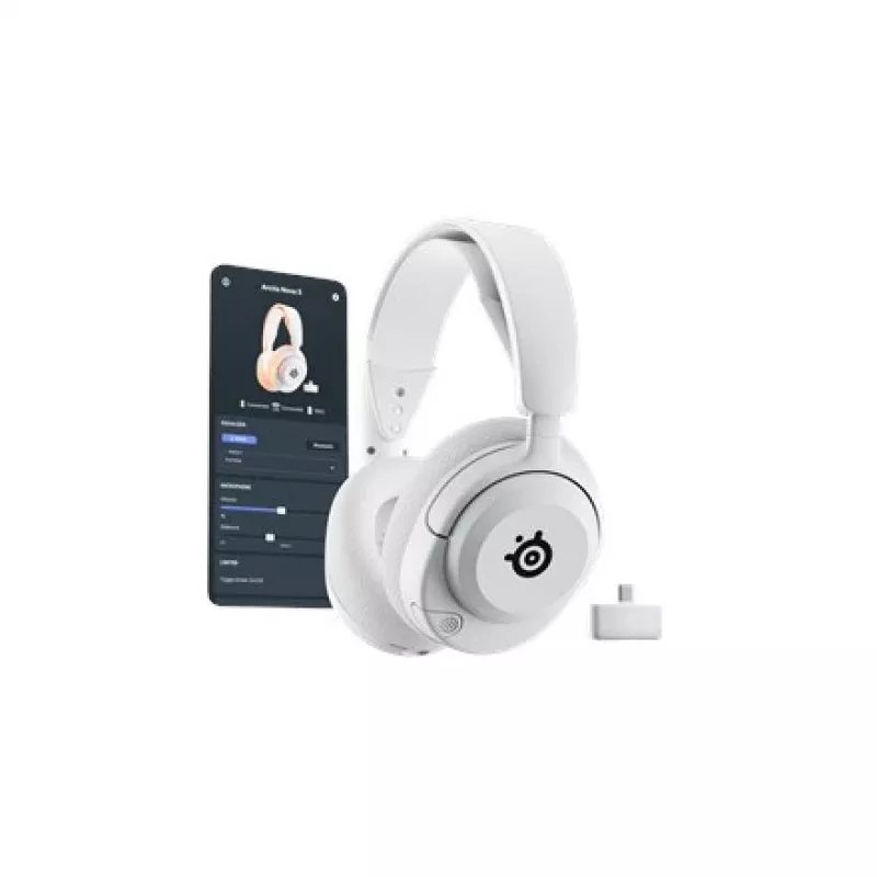 Steelseries Arctis Nova 5P Wireless Headset s hlavovým mostom Gaming USB Type-C Bluetooth biela