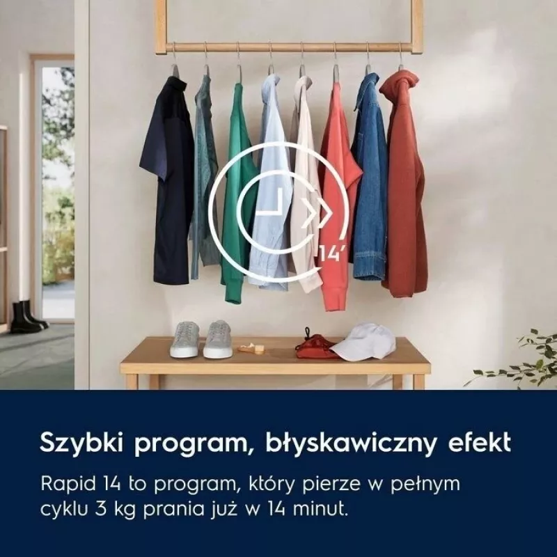 Voľne stojaca práčka Electrolux EW6F2484P, 8 kg, 1400 ot/min, energetická trieda A, 53 l bubon