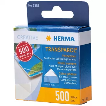 Rohy na fotky HERMA Transparol 500 kusov