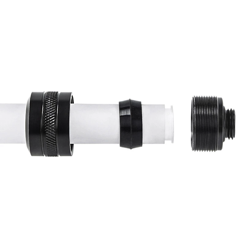 Fitting Alphacool 17473 — mosadz 23 mm výška, 26 mm priemer, čierna