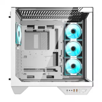PC skriňa Darkflash DY470 (biela) + 4 ventilátory