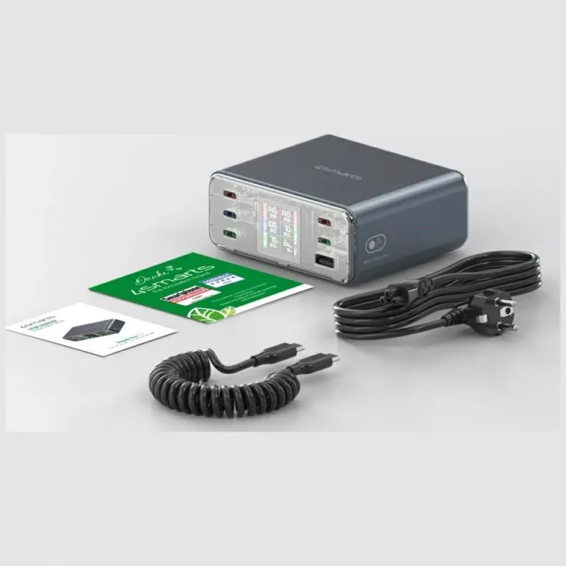 Nabíjacia stanica 360W 5xUSB-C + 1xUSB-A GaN